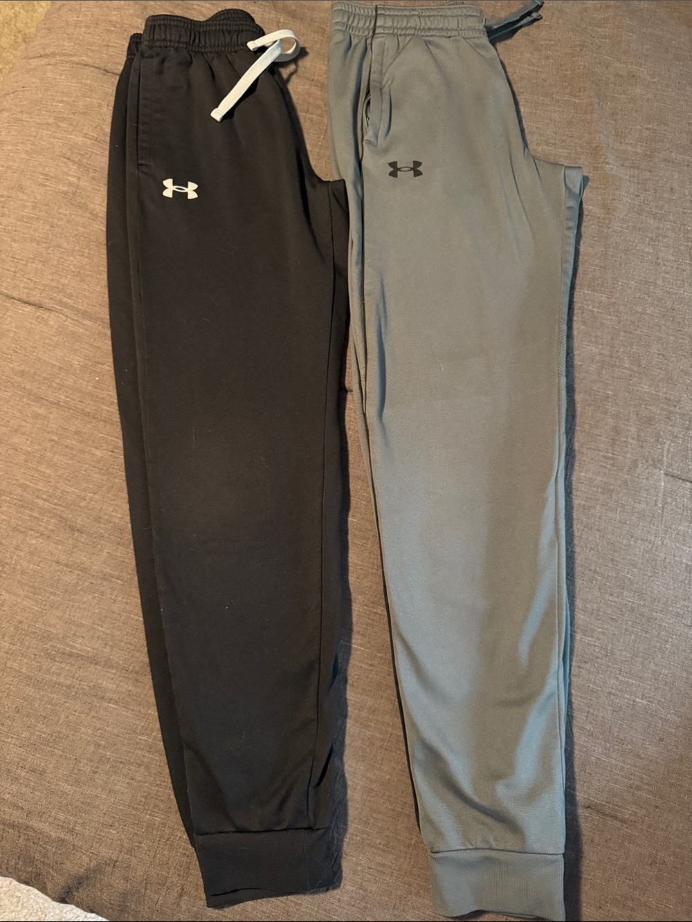 Under Armour Kids Black and Gray Joggers – Pair of Active Sweatpants